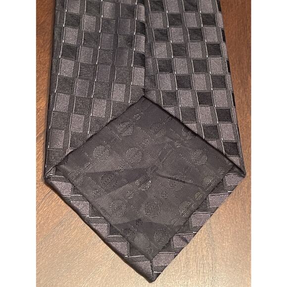 Perry Ellis Portfolio Black 100% Silk Men’s Neck Tie Made In China - Picture 2 of 9